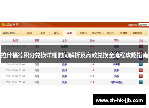 拉什福德积分兑换详细时间解析及高效兑换全流程攻略指南